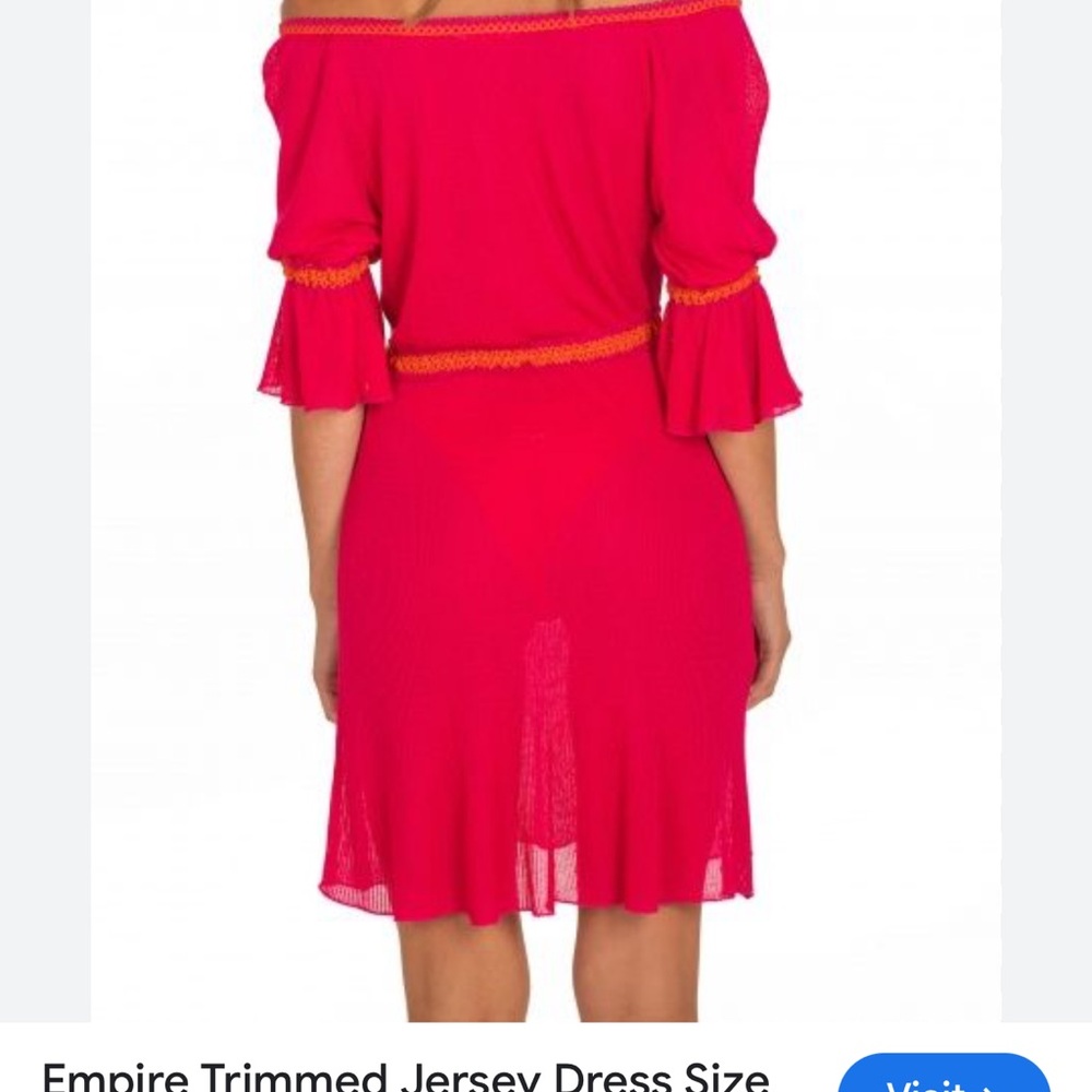 Vibrant Red Off-Shoulder Dress pin up stars Italian